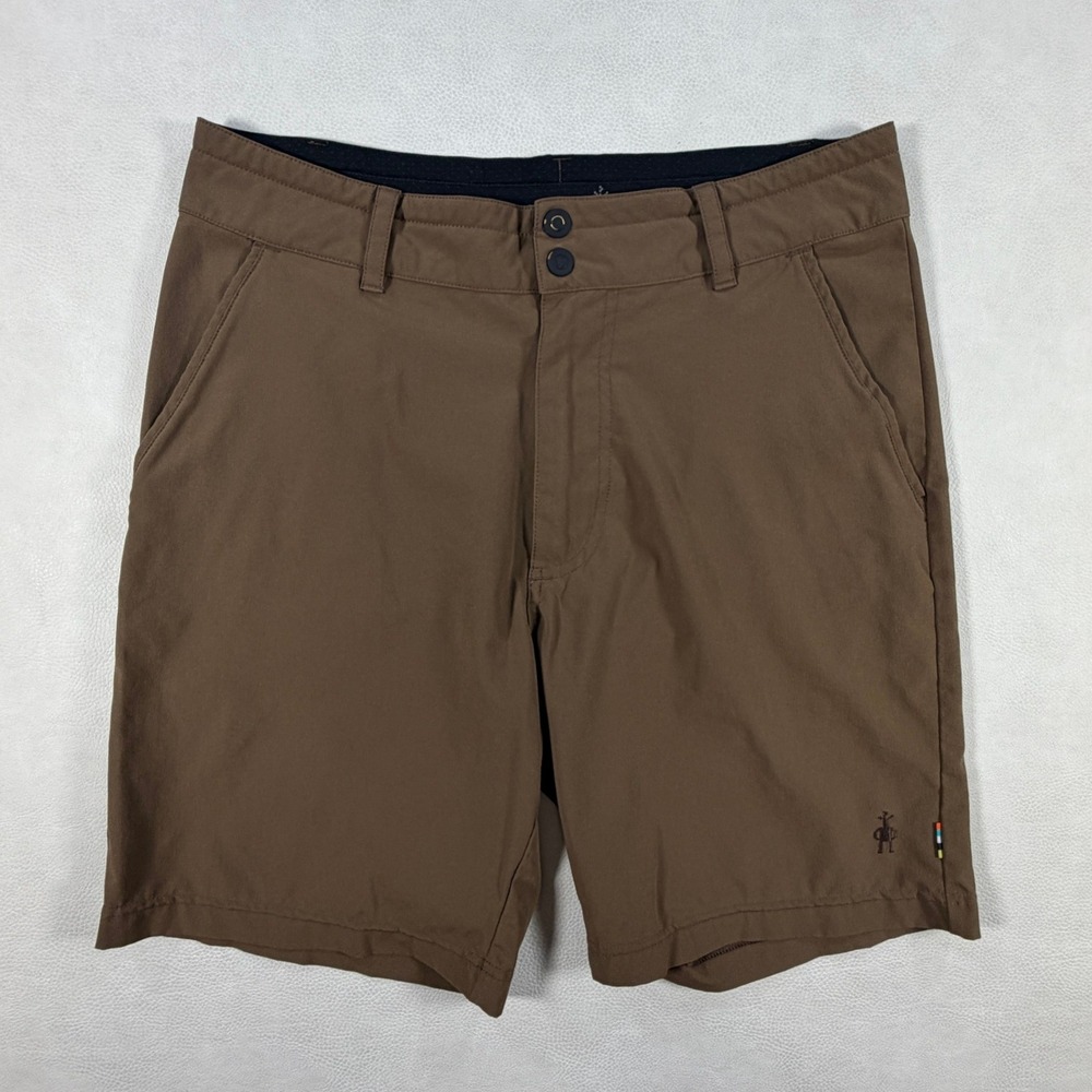 Smartwool Mens Small Brown Merino Sport Shorts Running Activewear Hiking Stretch